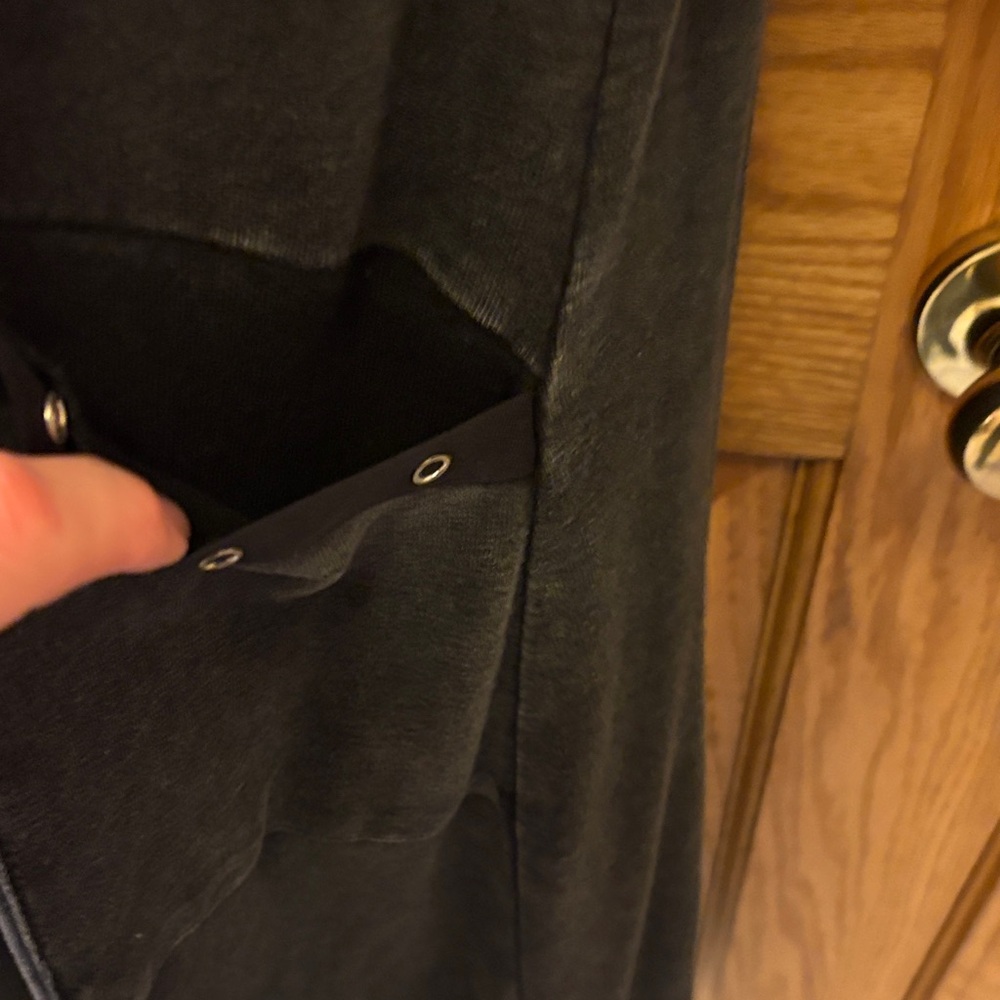 Soft Surroundings Washed Black Buttoned Duster or Dress - Picture 7 of 16